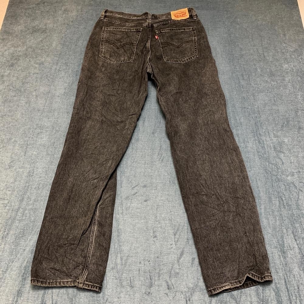 Levi's Jeans Womens 28x32 Gray Dark Wash Low Pro Straight Leg Travel Mid Rise